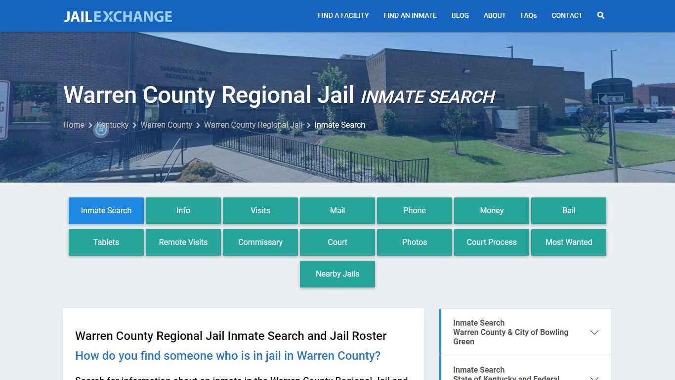Inmate Search: Roster & Mugshots - Warren County Regional Jail, KY